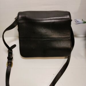 Vintage 90s Coach Tribeca Flap Bag #9092 made in USA in Black